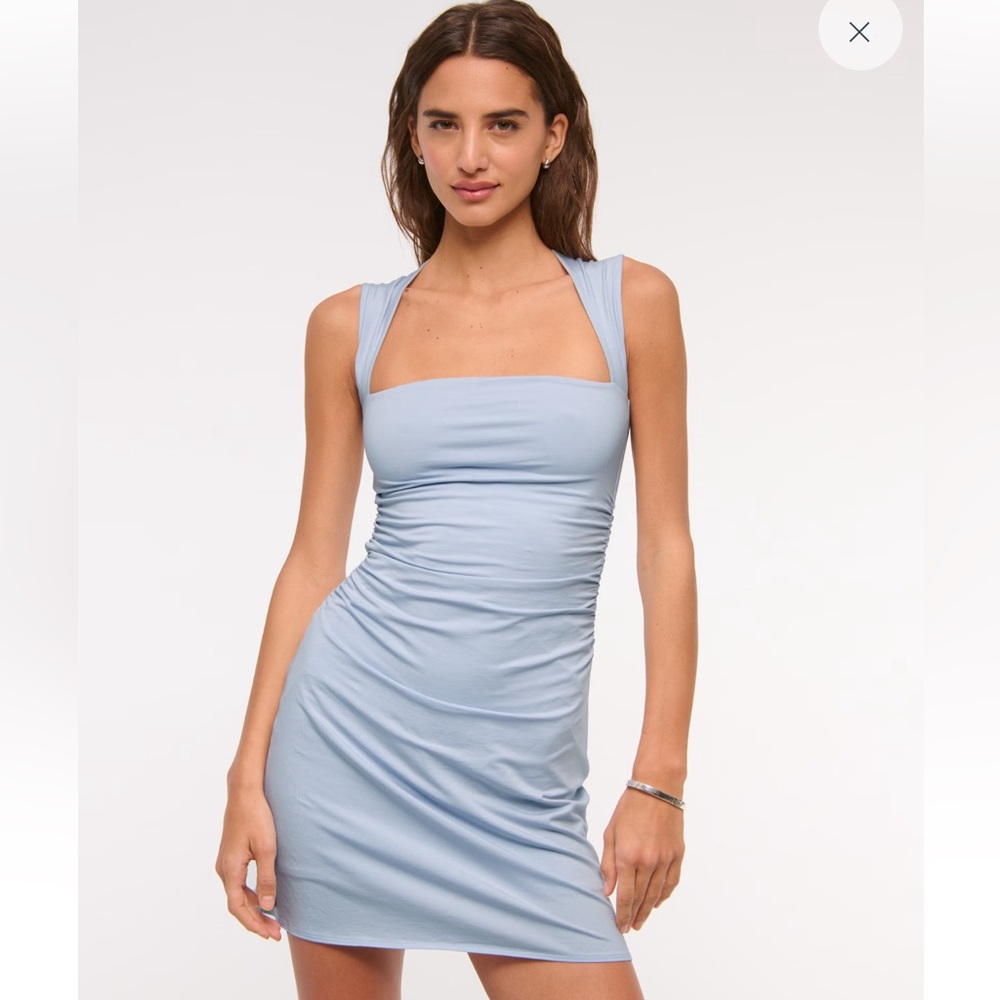 Abercrombie & Fitch Ava Mini Dress size Small light blue NWT
